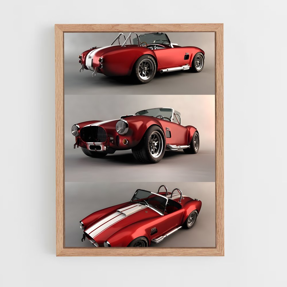 Poster Cobra Rouge – affiche AC Cobra (vue 4)